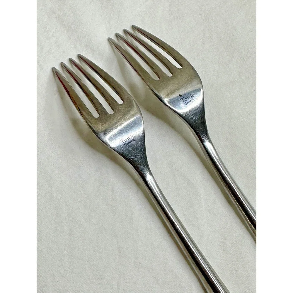 Towle‎ Luxor Dinner Forks Stainless Flatware Silverware Set of 2 Replacement MCM